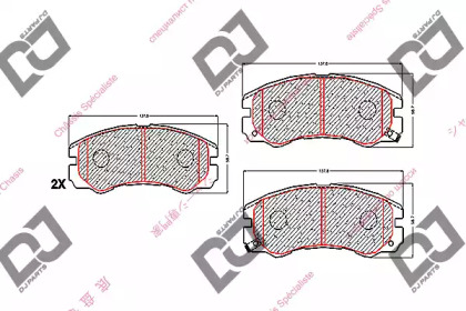 Комплект тормозных колодок DJ PARTS BP1724